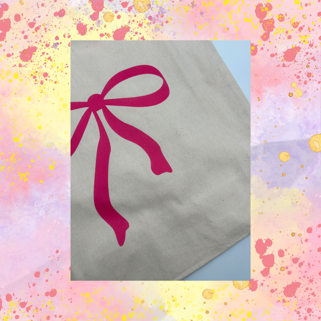 Bow Canvas Tote