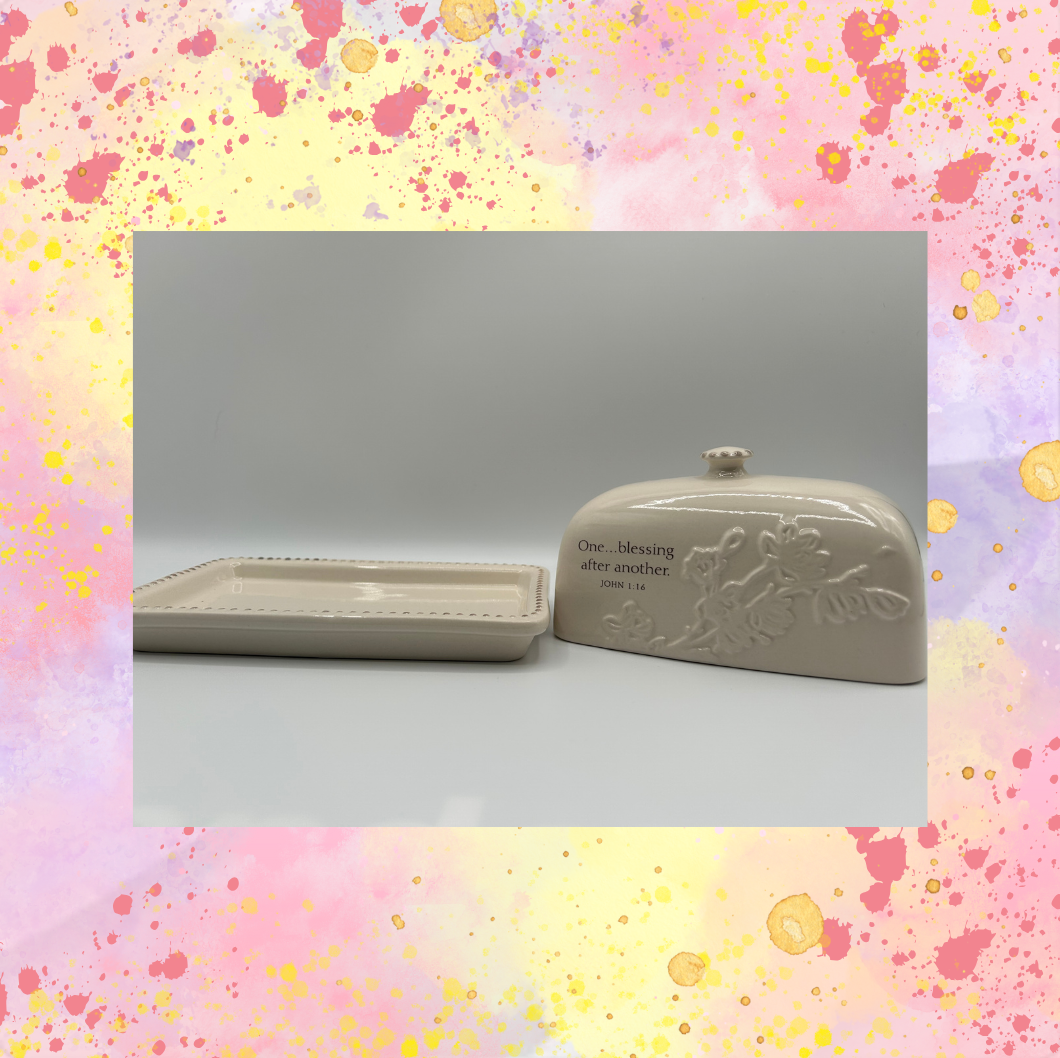 One Blessing After Another Butter Dish