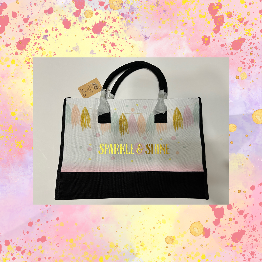Sparkle and Shine Canvas Tote