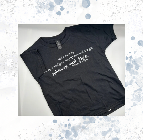 Ashspiration Asthma Wheeze Got This Youth Short Sleeve T-Shirt (Size Medium)