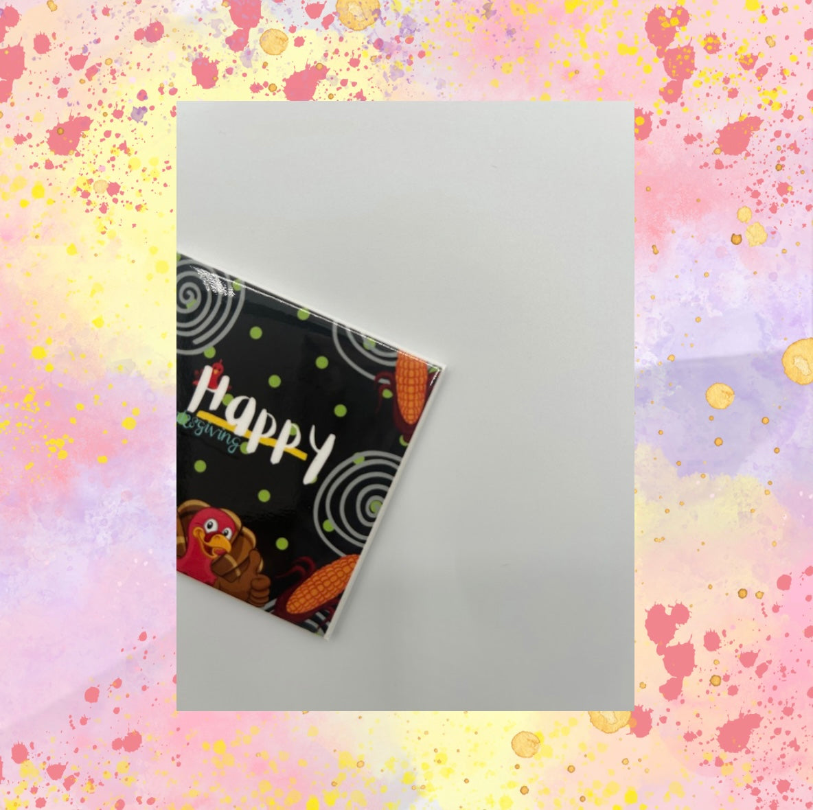 Happy Thanksgiving 2.5 inch Square Magnet