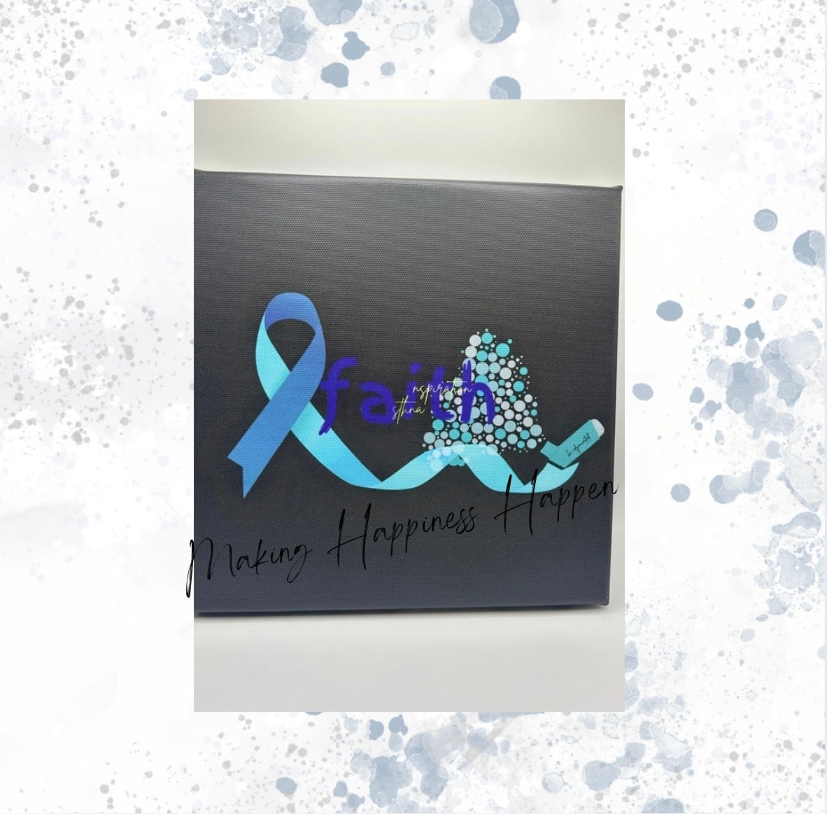 Faith Inspiration Asthma 8 x 8 Wood Frame Canvas Print