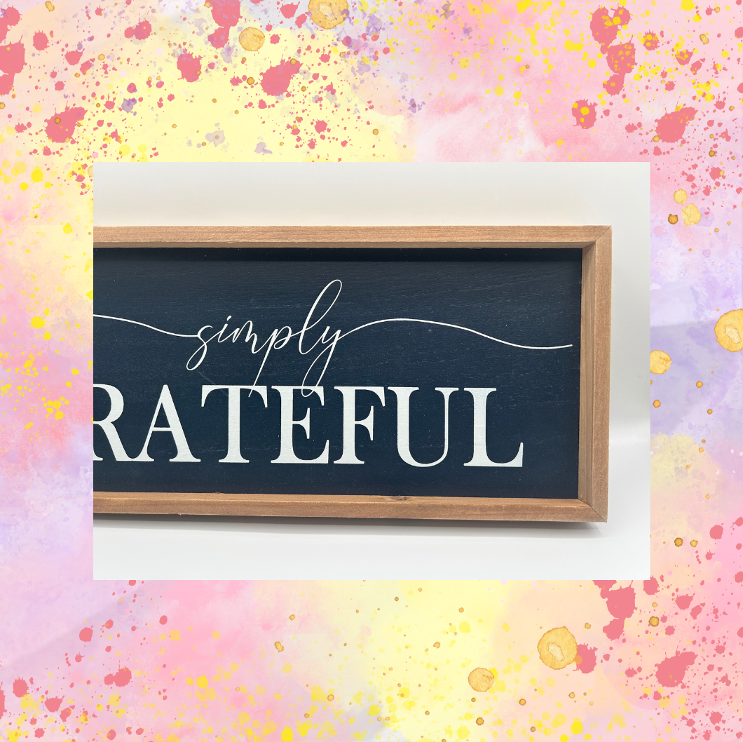 Simply Grateful Wall Sign