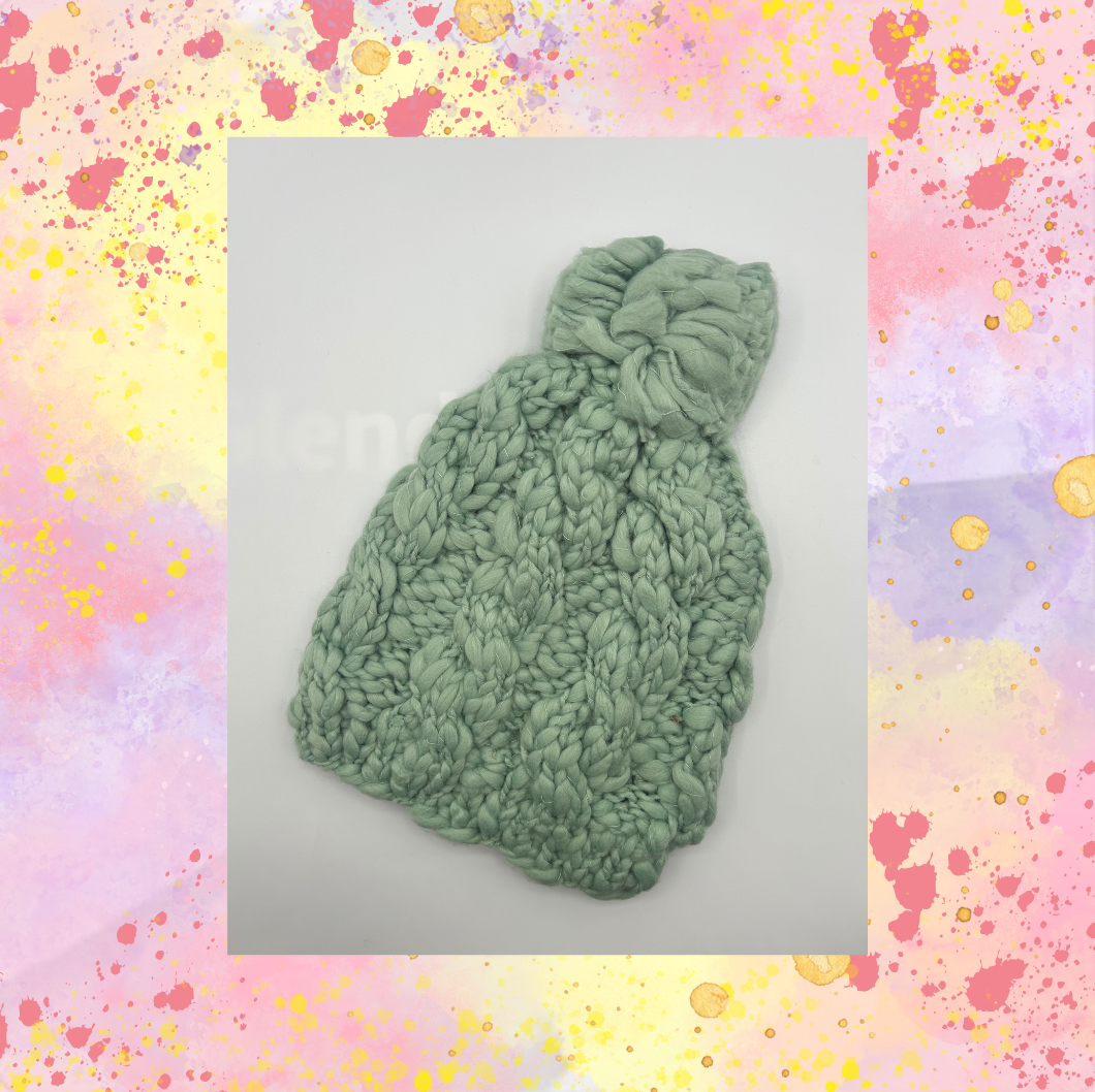 Mint Green Chunky Winter Hat