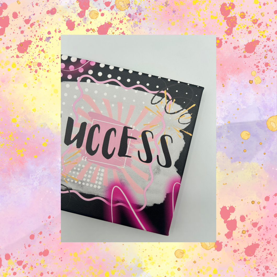Success 8 x 8 Wood Frame Canvas