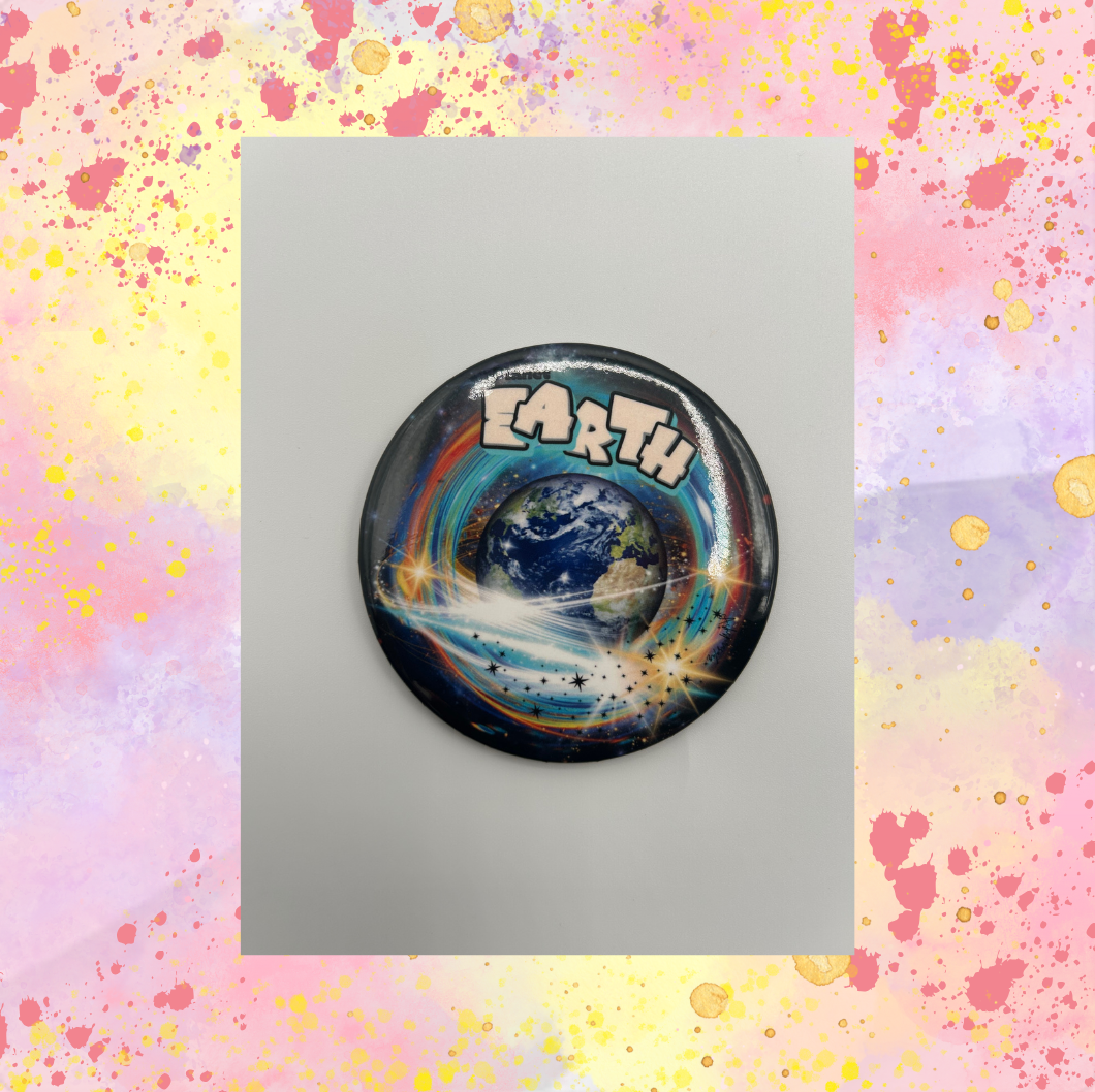 Planet Earth 3" Round Mirror