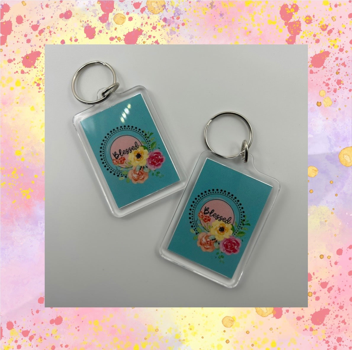 Ashspirablessed Rectangle Keychain