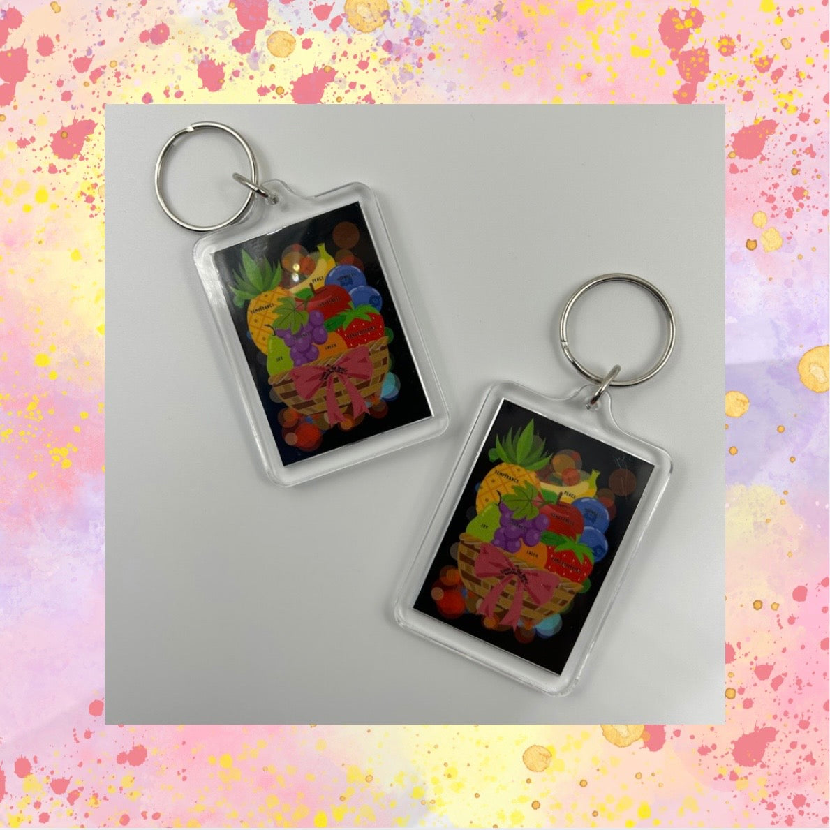 Fruit Of The Spirit Rectangle Keychain