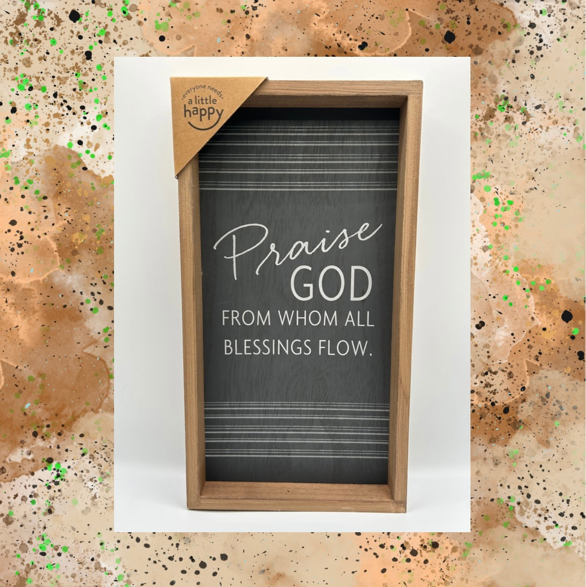 Praise God Framed Wall Art       Width = 8 and 1/8 inches   Length = 15 and 3/16 inches - Universal image