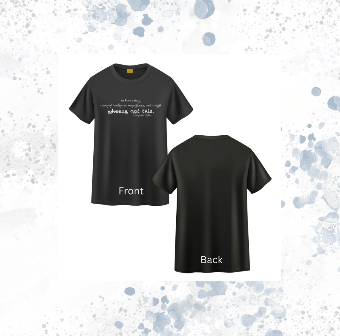 Ashspiration Asthma Wheeze Got This Youth Short Sleeve T-Shirt (Size Large)