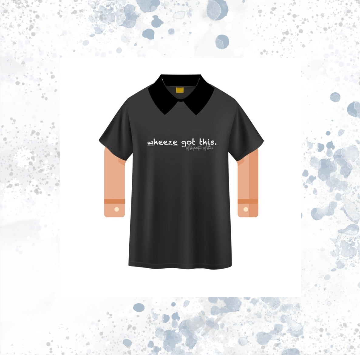 Ashspiration Asthma Wheeze Got This Adult Short Sleeve T-Shirt (Size Extra Large)