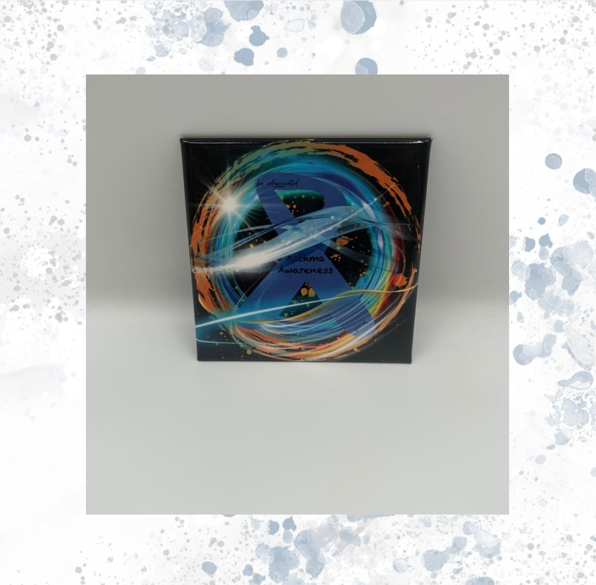 Asthma Awareness - be edyoucated - 2.5 inch Ashspiraasthma Square Magnet - Universal Image