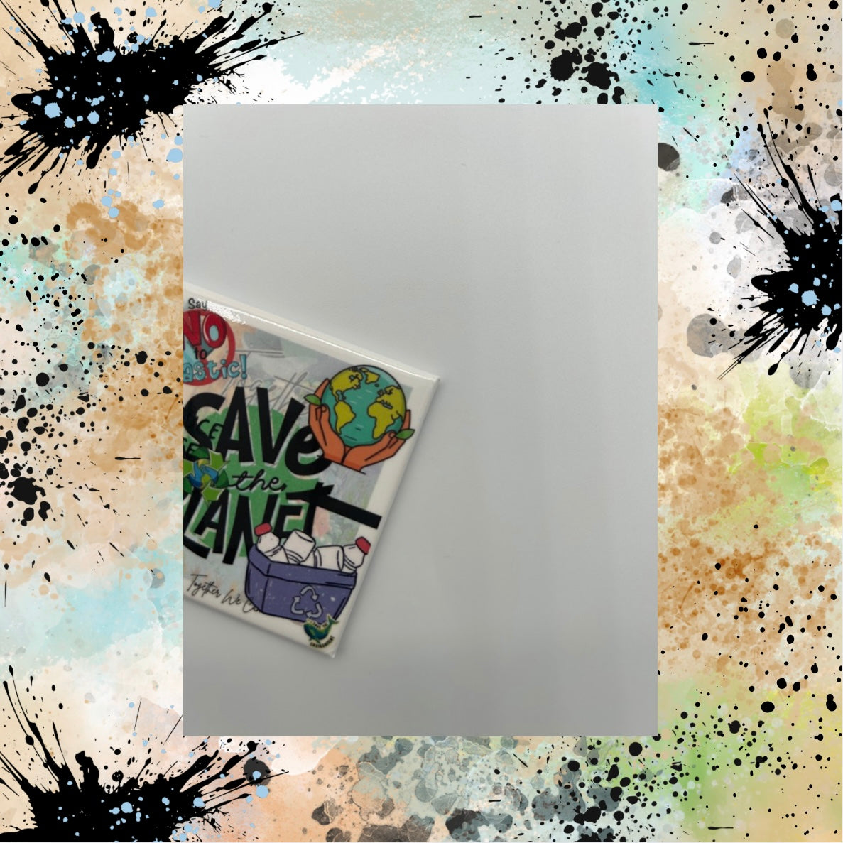 Together We Can Save The Planet Series #2 2.5 inch Square Magnet - Universal Image
