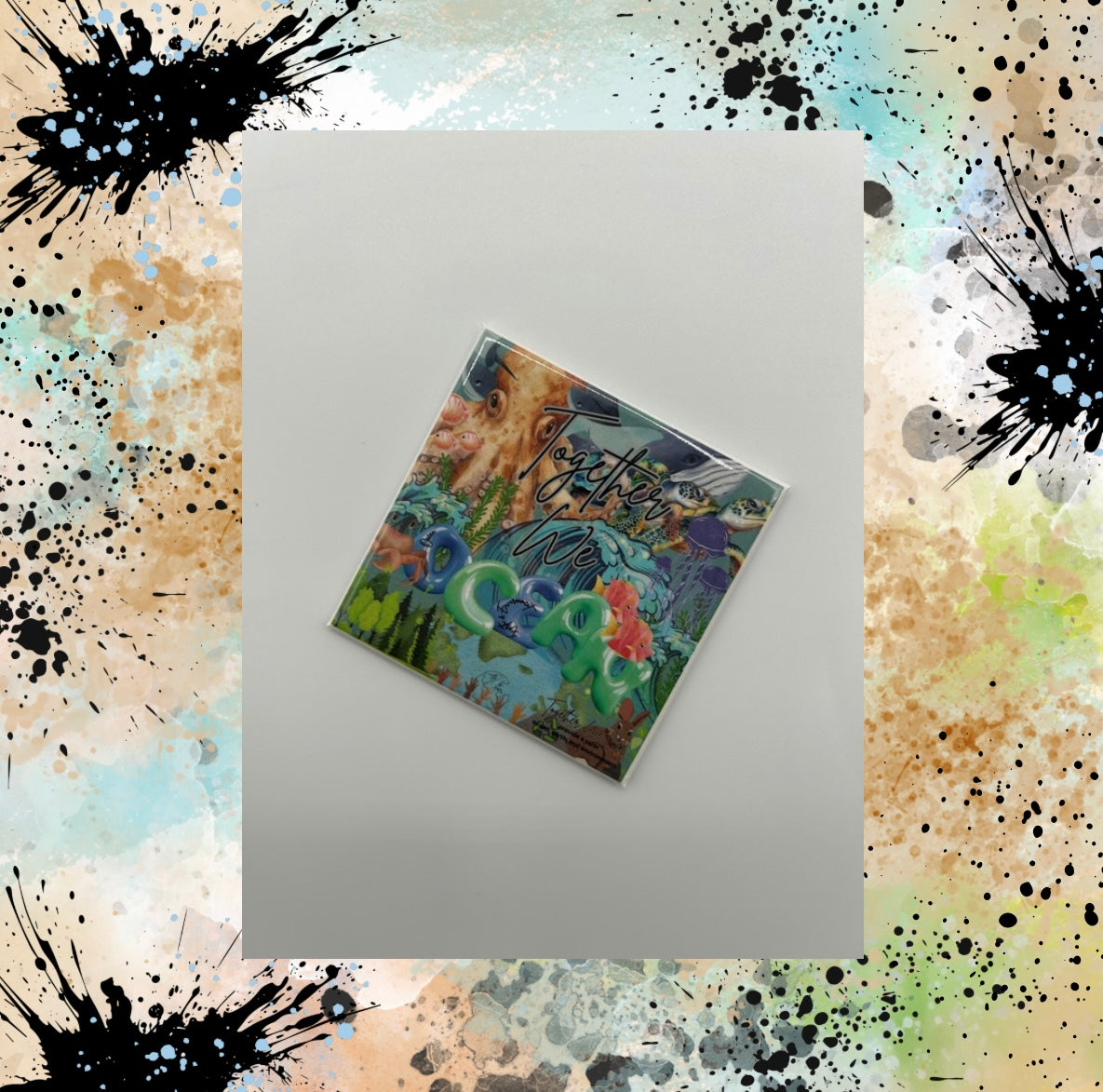 Together We Ocean 2.5 inch Square Magnet - Universal Image