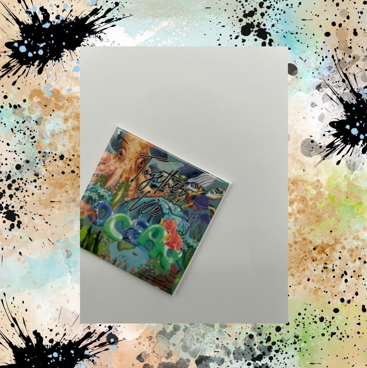 Together We Ocean 2.5 inch Square Magnet - Universal Image
