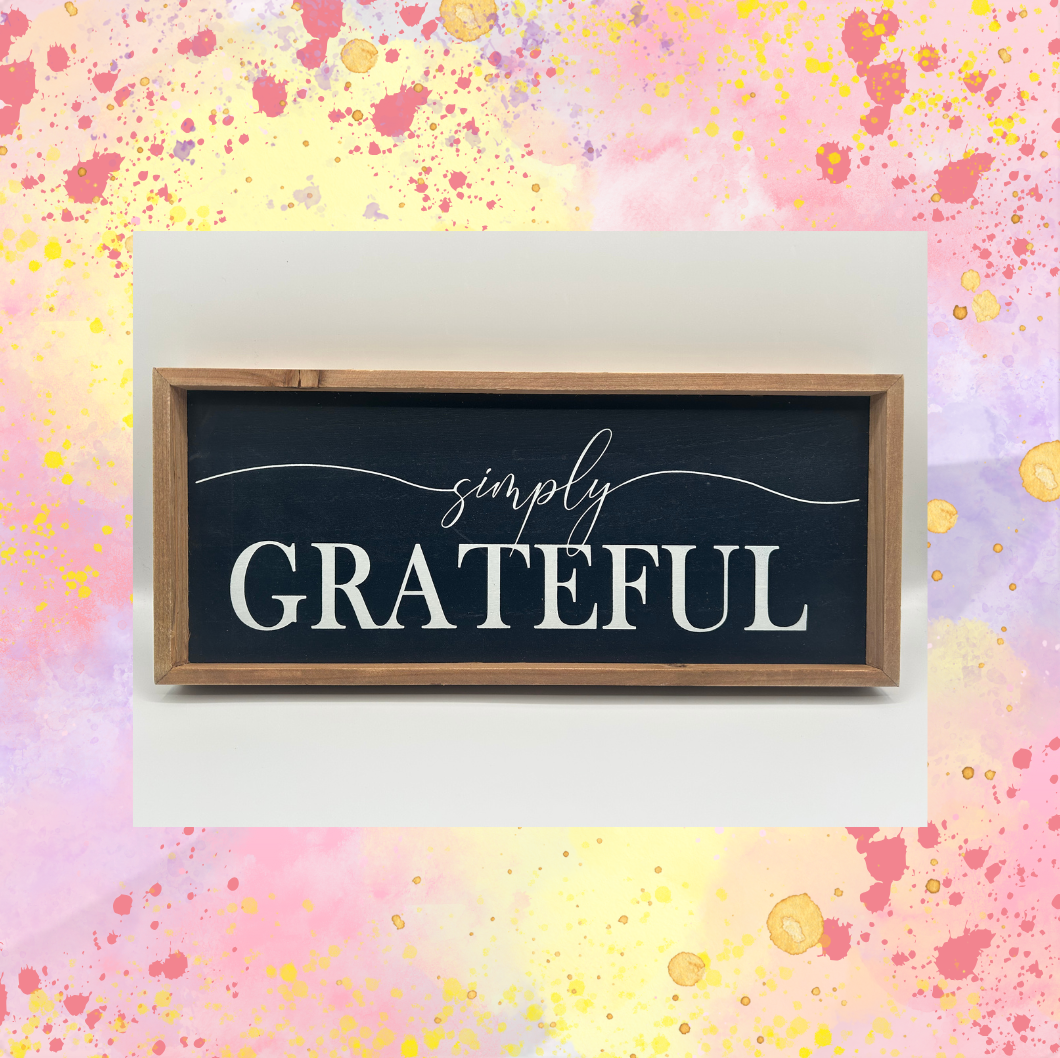 Simply Grateful Wall Sign