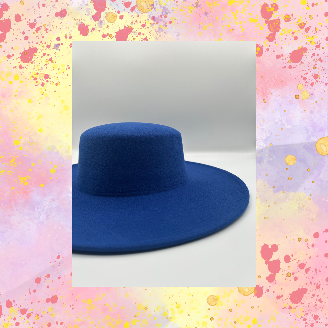 Royal Blue Felt Hat
