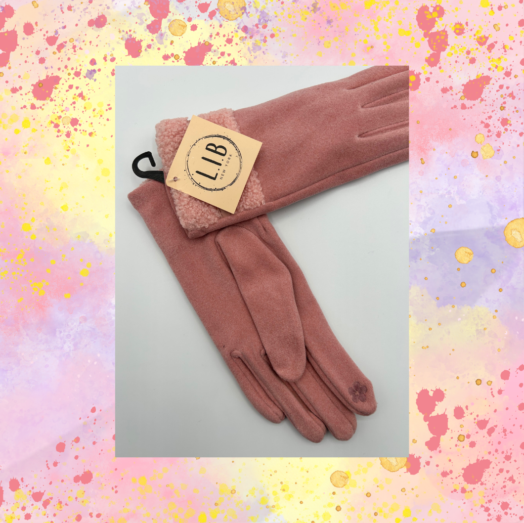 Pink Smart Touch Gloves