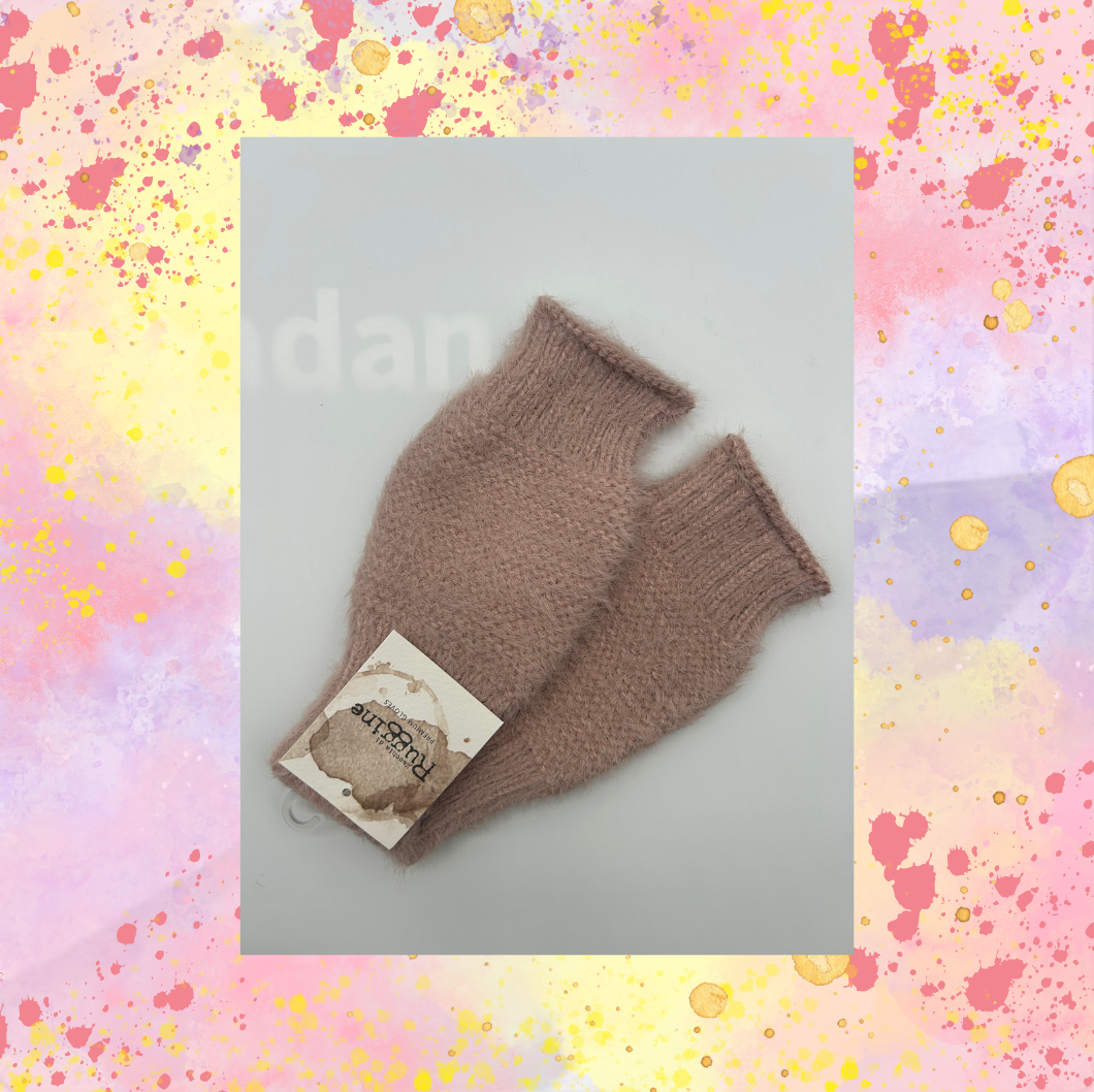 Mauve Fingerless Gloves