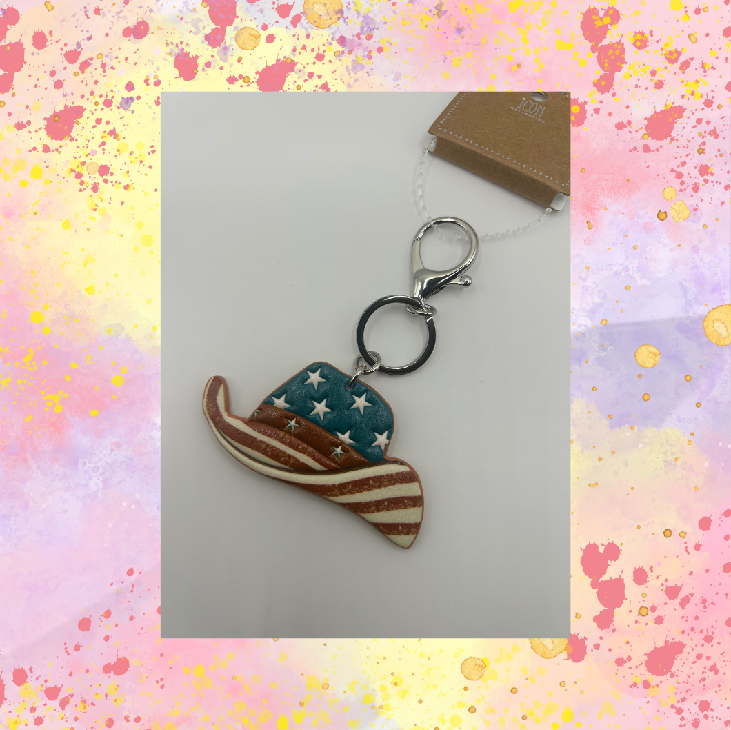 USA Cowgirl Keychain