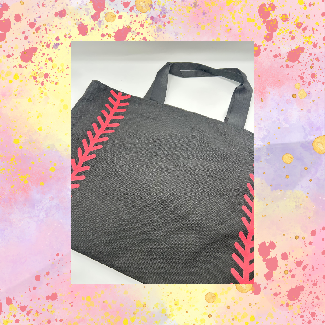 Canvas Baseball Tote Bag