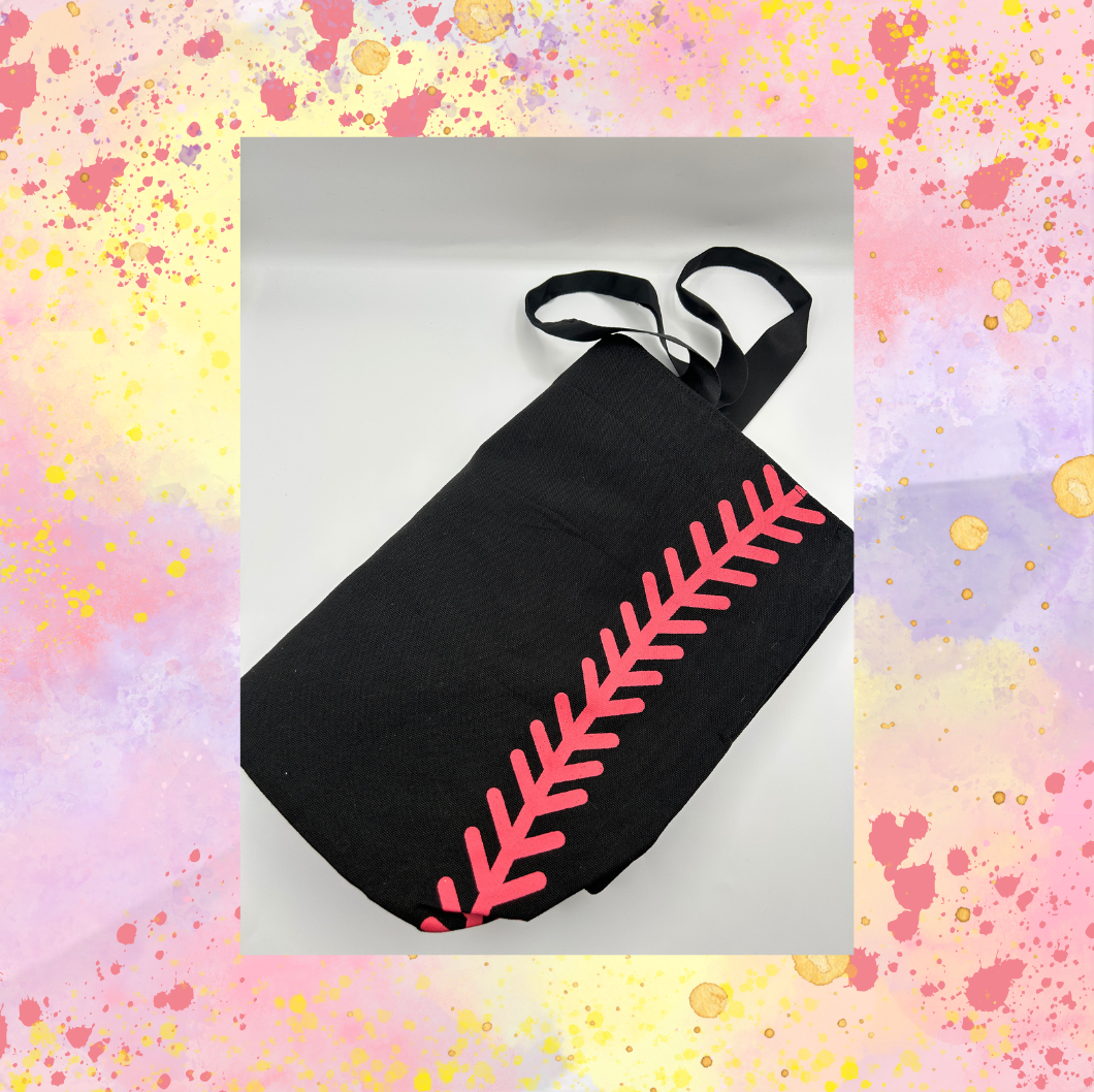 Canvas Baseball Tote Bag