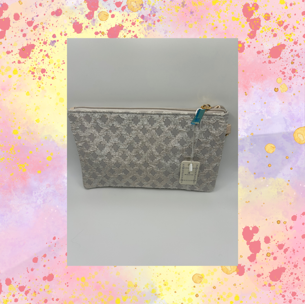 Classic Light Gray Wristlet - strap in pouch