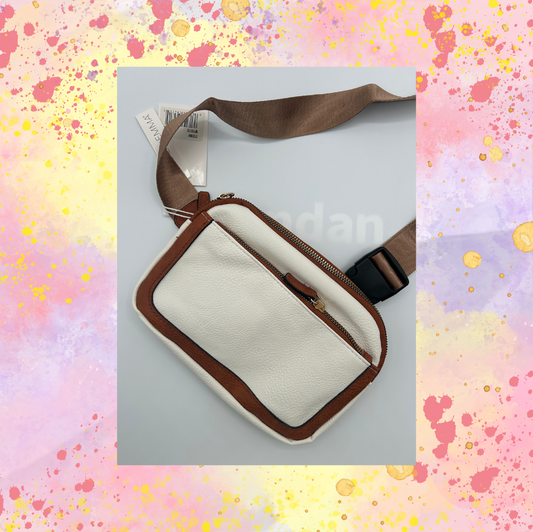 Cream/Brown Fanny Pack