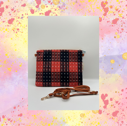 Burnt Orange Polka Dot Crossbody Purse