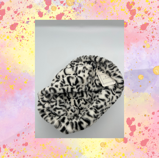 Snow Colored Cheetah Infinity Scarf