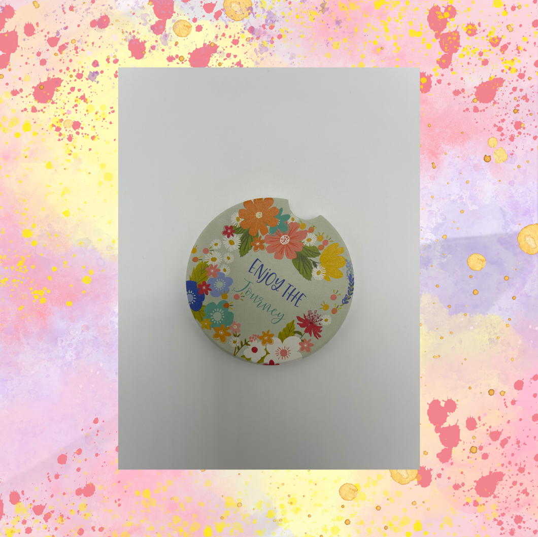 Enjoy The Journey Ceramic Car Coaster