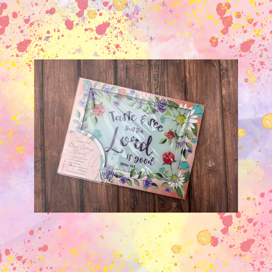Taste And See That The Lord Is Good Tempered Glass Cutting Board