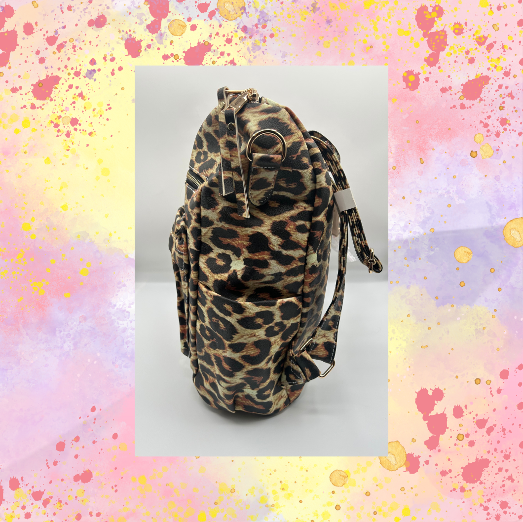 Girl On The Go Cheetah Print Tote Bag/Purse - Faux Leather