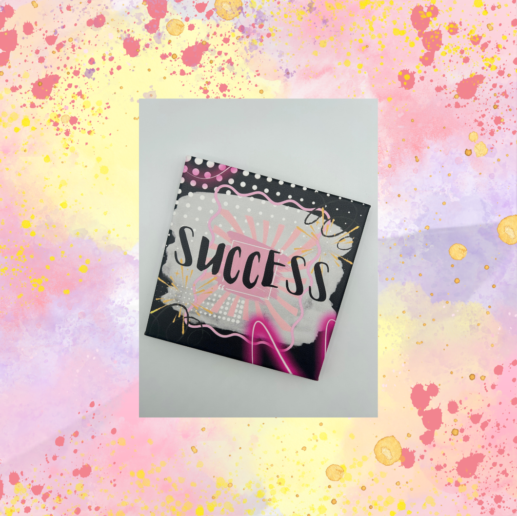 Success 8 x 8 Wood Frame Canvas