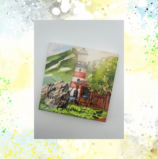 The Lord Is My Light 8 x8 Wood Frame Canvas