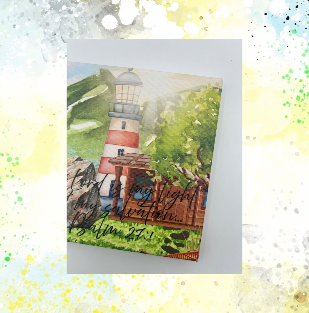 The Lord Is My Light 8 x8 Wood Frame Canvas